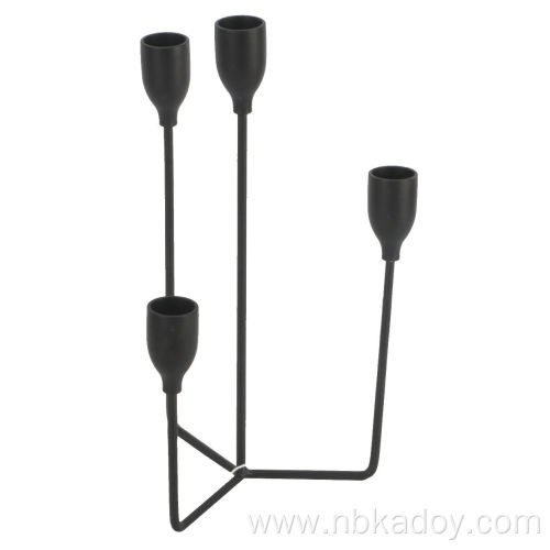 CLASSIC STYLE BLACK FOUR MENORAH